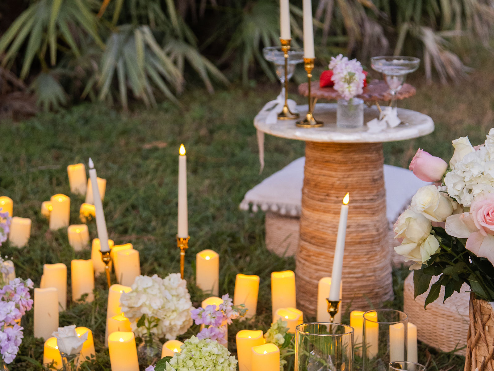 Secret Garden candlelight and floral details